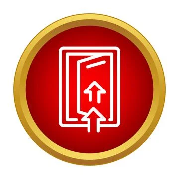 Login logout door icon for user interface Stock Illustration