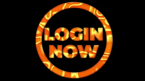 Login Now!  Access Granted.  Digital portal, fiery interface. Stock Footage 312042451