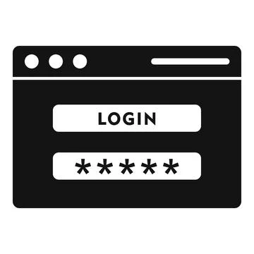 Login page authentication icon, simple style 스톡 일러스트