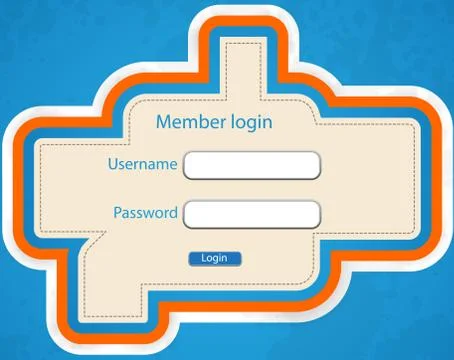 Login page Stock Illustration