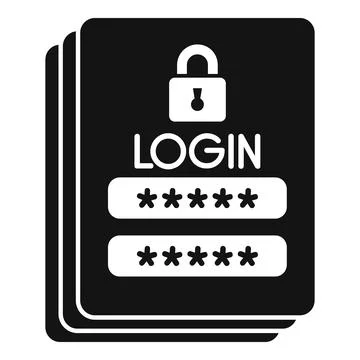 Login password icon simple vector. Page log Stock-Illustration