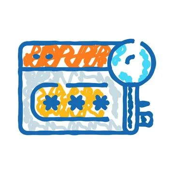 Login password security access and protection drawing Stock Illustration