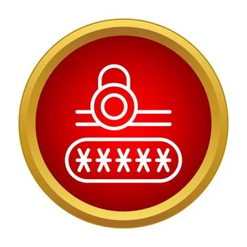 Login password security checking for online access Stock Illustration