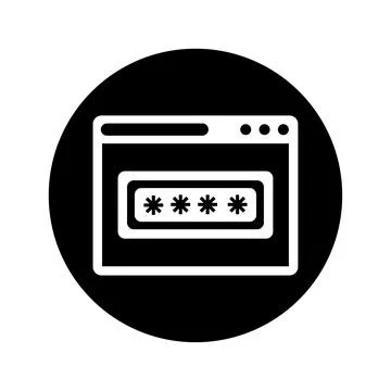 Login, password, security code icon Stockillustratie