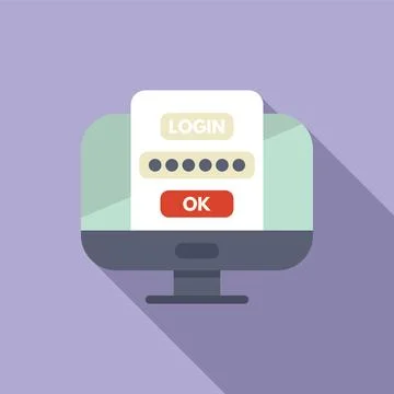 Login password user icon flat vector. Phone step safe イラスト素材