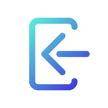 Login pixel perfect gradient linear ui icon Illustration