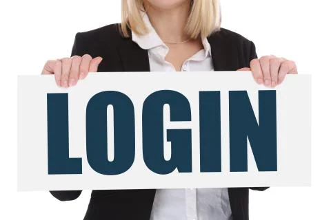 Login register password internet security computer business concept Foto stock