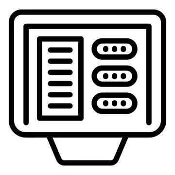 Login registration icon outline vector. Online computer イラスト素材