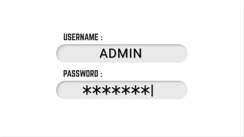Login Screen Animation Username and Password Typing Effect Vídeo Stock 319897169