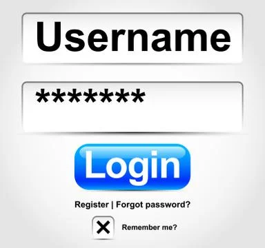 Login screen template Illustrazione stock