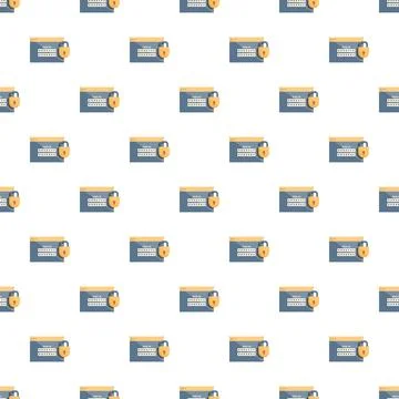 Login security padlocks protecting online password entries seamless pattern イラスト素材