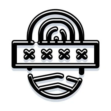 Login security password access with fingerprint biometrics Stock Illustration