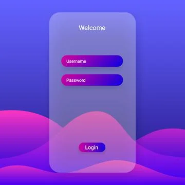 Login sign in user interface cared template 스톡 일러스트