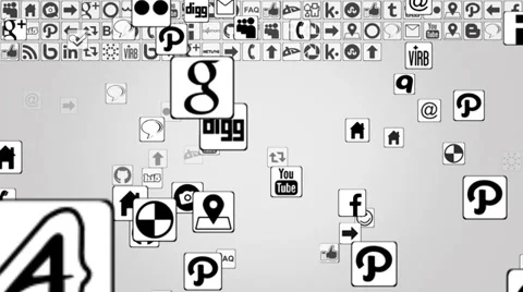 Login to social network (no logo) Video stock 33187459