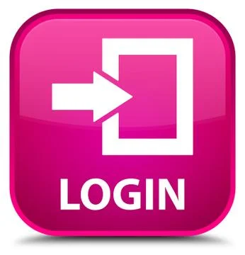 Login special pink square button Stock Illustration