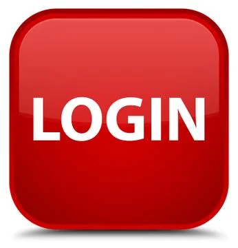 Login special red square button Illustrazione stock