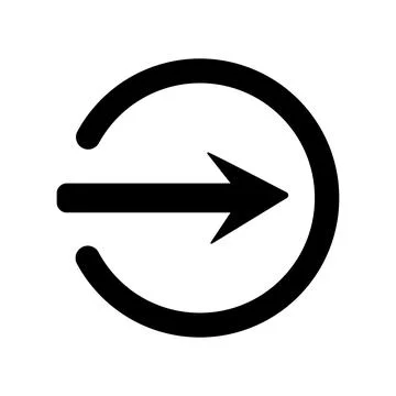 Login square arrow vector icon, simple sign for web site and mobile app. Stock Illustration