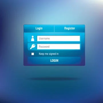 Login template form, eps 10 Stock Illustration