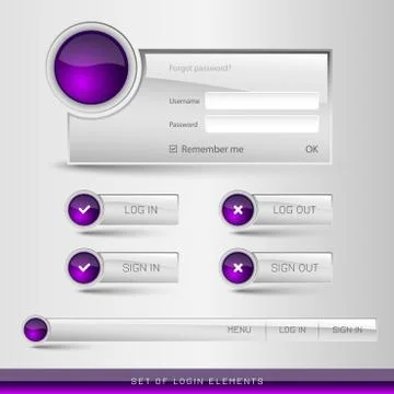 Login Template Illustrazione stock