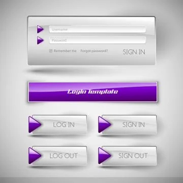 Login Template Stock Illustration
