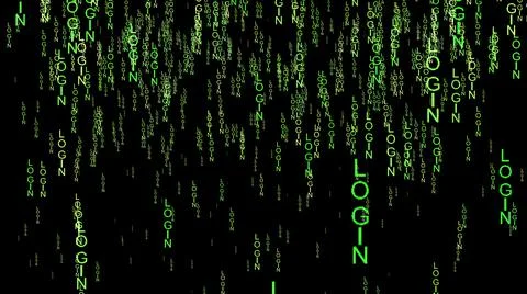 Login text code on the web Stock Illustration