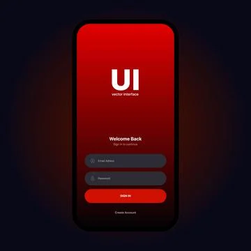 Login UI Stock Illustration