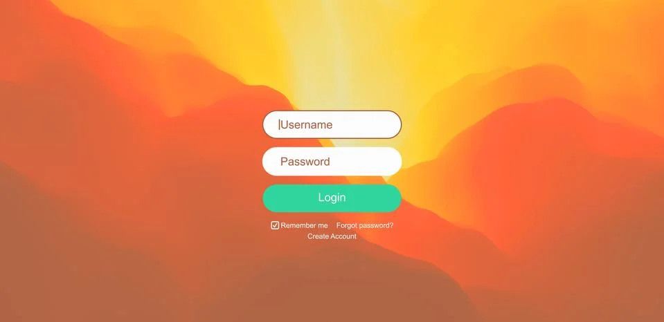 Login user interface. Modern screen design for mobile app and web design. Illustrazione stock