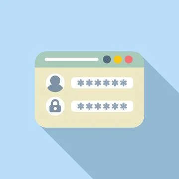 Login user online icon flat vector. Step safe account イラスト素材