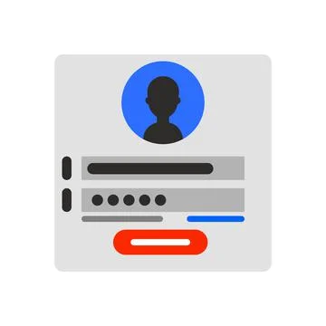 Login user vector illustration password sign web page design icon. Internet i Stock Illustration