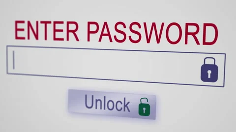 Login username and Password on Computer Screen. Selective focus Stock Footage 150727100