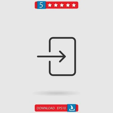 Login vector icon Stock Illustration