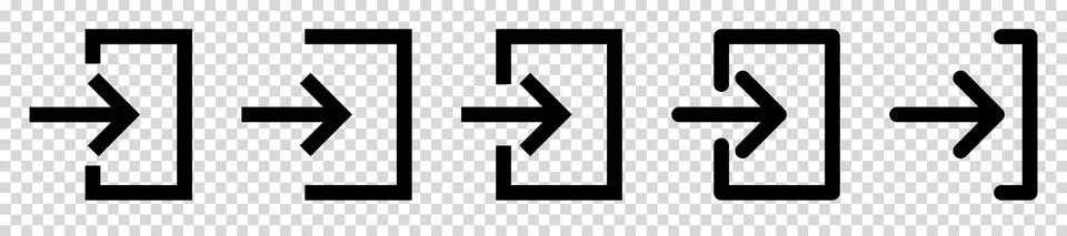 Login Vector Icon Set Stock Illustration