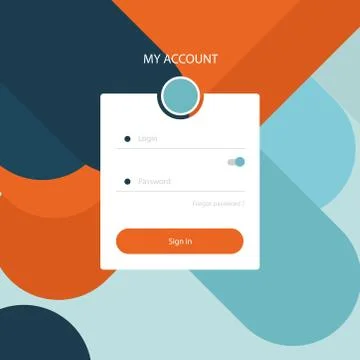 Login Vector Stock Illustration