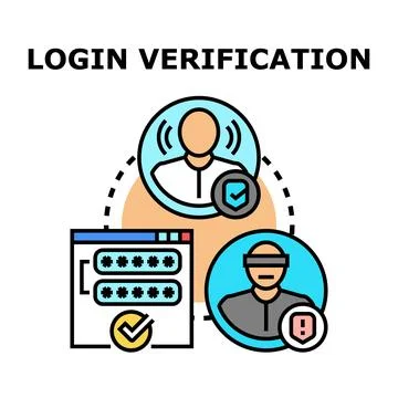 Login verification process ensuring secure online access Stock Illustration
