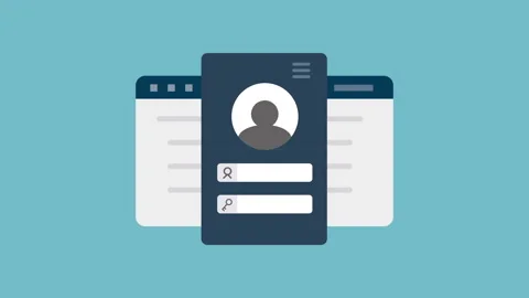 Login Web Development icon 2d animation with alpha matte 库存影片 336039312