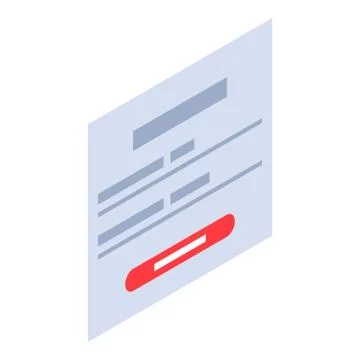 Login web page icon, isometric style Stockillustratie
