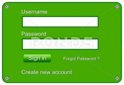 Login web screen Stock Photos