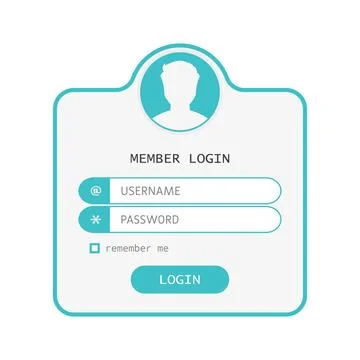 Login window and registration on the website 스톡 일러스트