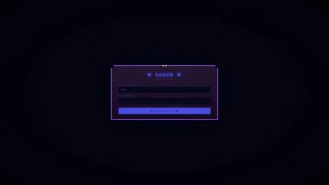 Login window animation and system hijacking scene with dark background and Stock Footage 324938837