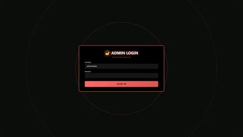Login window animation with hacking system demonstration in a dark digital Stock Footage 324938827
