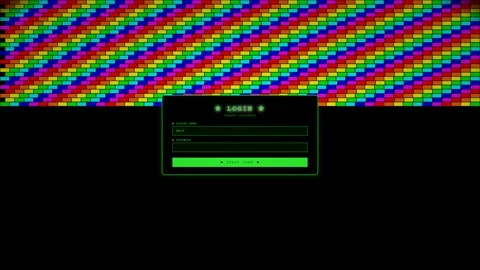 Login window animation showing colors and patterns representing system Stock Footage 324800818