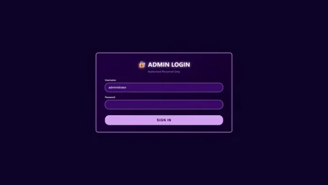 Login window animation with system hijacking and hacking visuals during a Stock Footage 324800874