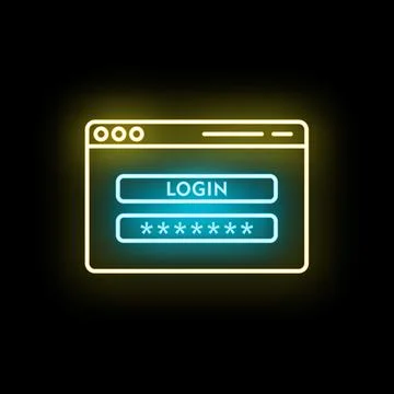Login window interface displaying username and password fields Stock Illustration