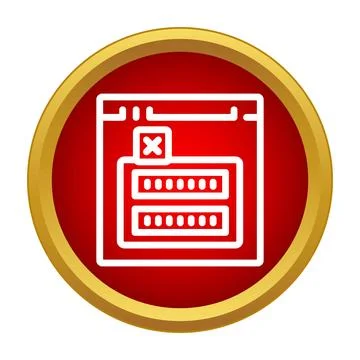 Login window showing password error or access denied イラスト素材