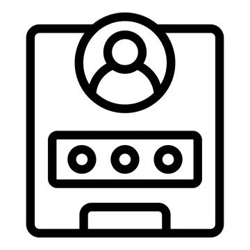 Login window with user icon and password field showing online security concept Illustrazione stock