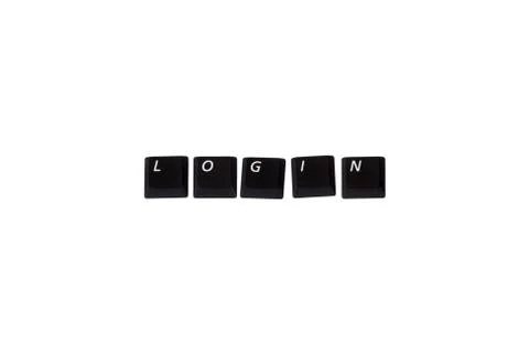 Login written in keys Stock Photos