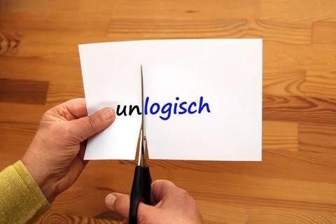 Logisch oder unlogisch *** logically Or illogical 1033003689 Foto stock