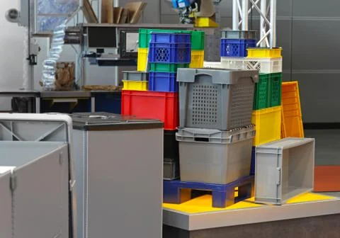 Logistic boxes Foto stock