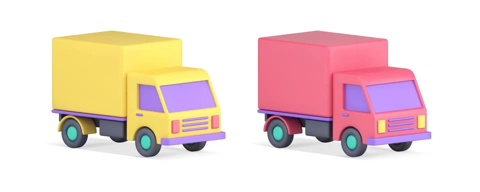 Logistic cargo automobile import export transportation courier delivery ser.. Stock Illustration