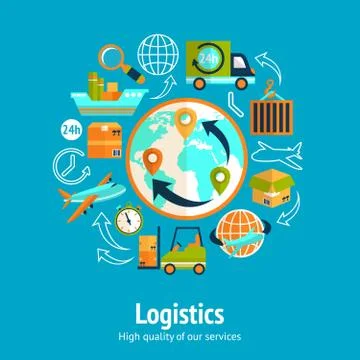 Logistic chain concept Stock Illustration